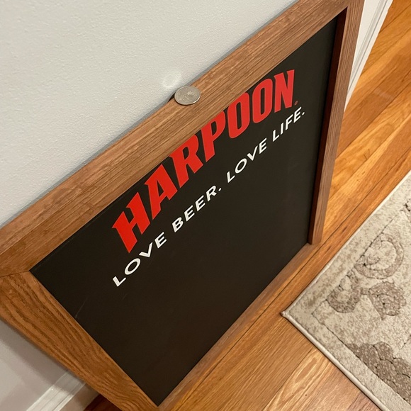 Wood framed Harpoon Chalk Board - Picture 2 of 3